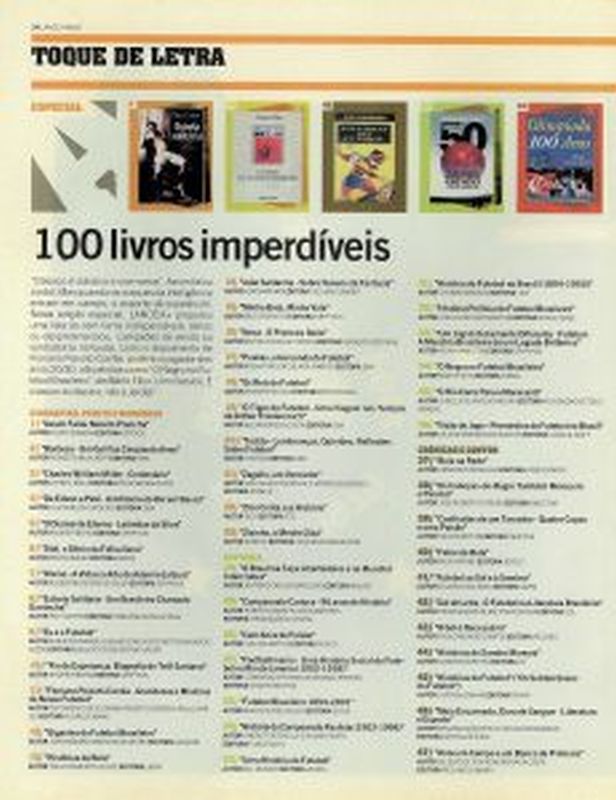Read more about the article 100 livros imperdíveis