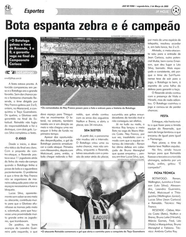 Read more about the article Bota espanta zebra e é campeão