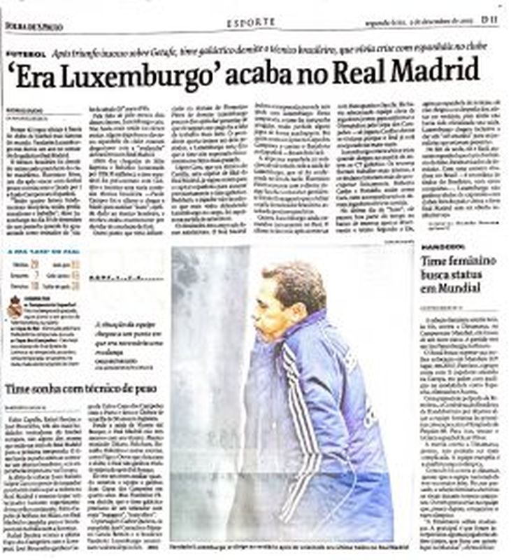 Leia mais sobre o artigo ‘Era Luxemburgo’ acaba no Real Madrid