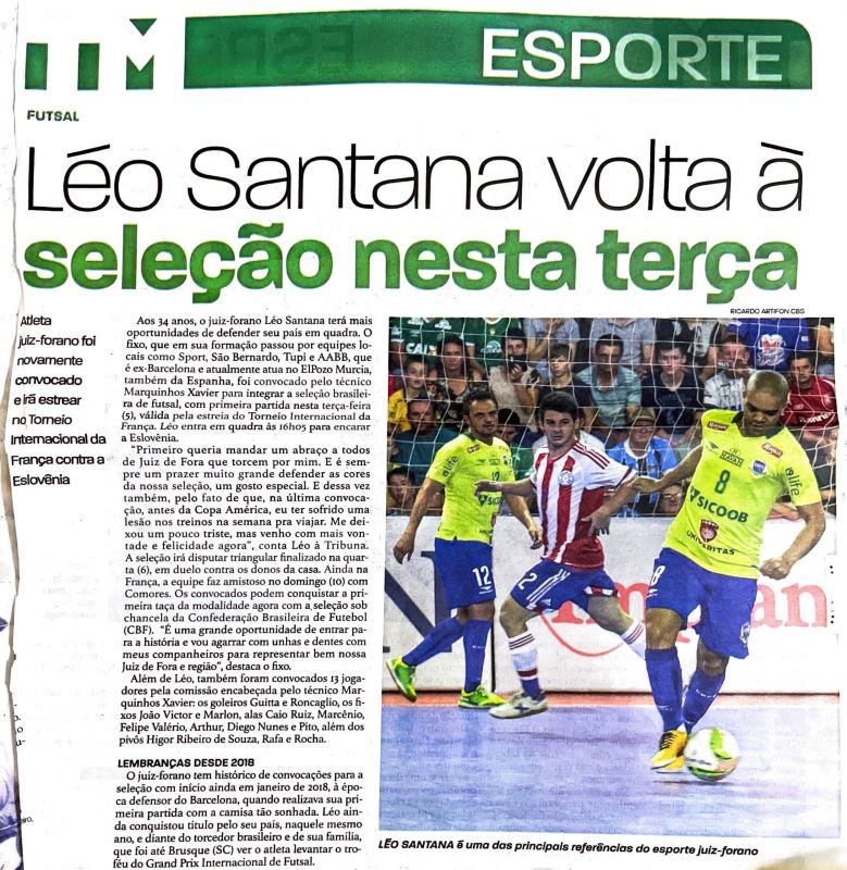 Read more about the article Leo Santana volta a seleção nesta terça