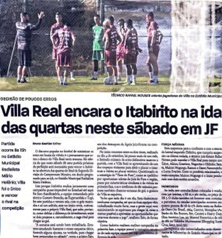 Leia mais sobre o artigo Vila Real encara Itabirito na ida das quartas neste sábado em JF