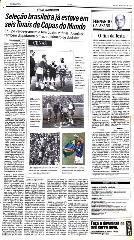 No momento, você está visualizando Seleção brasileira já esteve em seis finais de Copa do Mundo