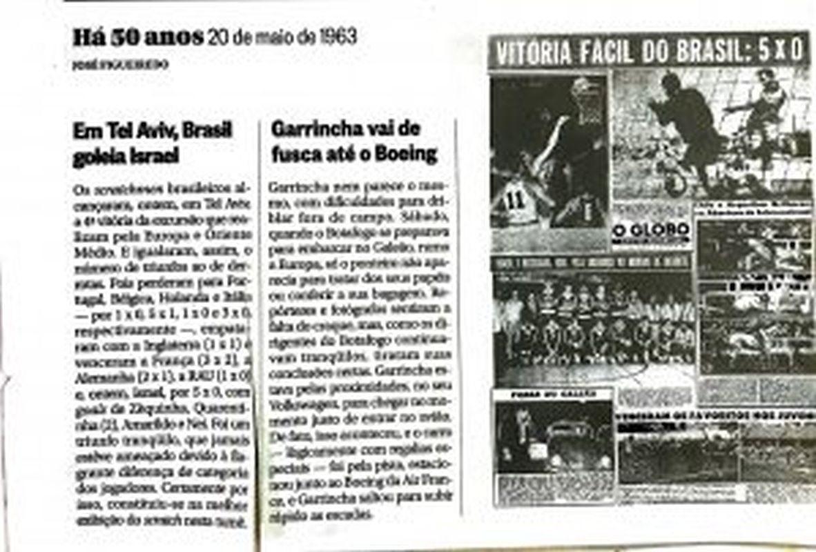 Read more about the article Garrincha vai de fusca até boeing
