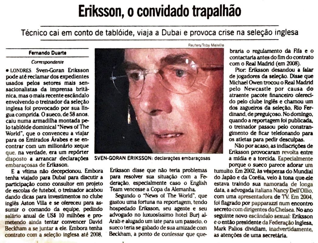 You are currently viewing Erikson, o convidado trapalhão