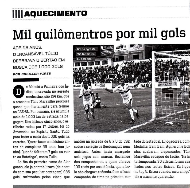 No momento, você está visualizando Mil quilômetros por mil gols