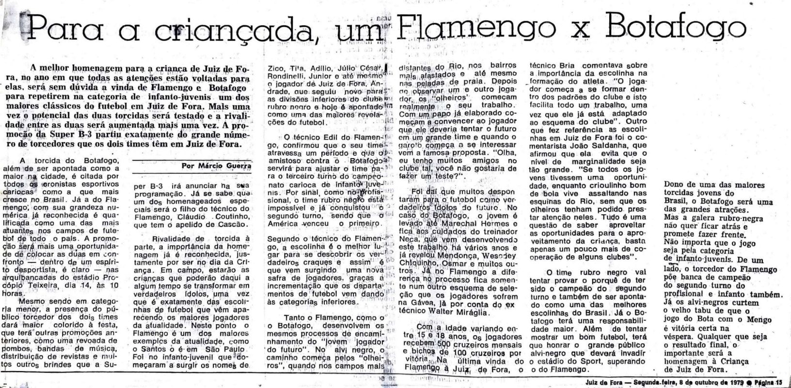 Leia mais sobre o artigo Para a criançada, um Flamengo x Botafogo