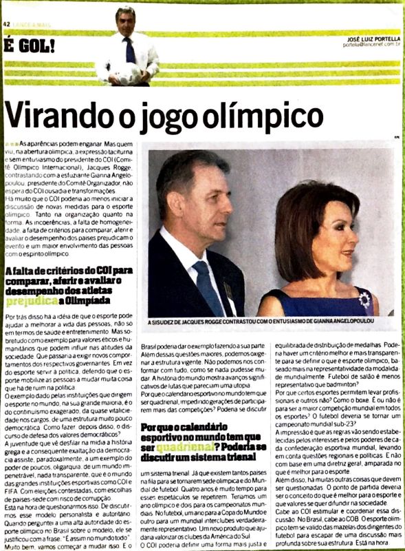 Read more about the article Virando o jogo Olímpico